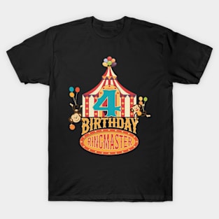 4th Birthday Ringmaster Kids Circus Lover B-day Party graphic T-Shirt